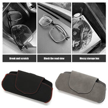 Load image into Gallery viewer, Car Visor Sunglasses Case Suede Eyeglasses Clip Organizer Eyeglasses Holder Storage Organizer
