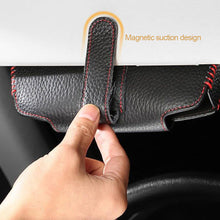 Load image into Gallery viewer, Car Visor Sunglasses Case Suede Eyeglasses Clip Organizer Eyeglasses Holder Storage Organizer
