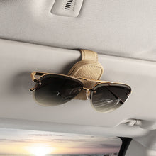 Load image into Gallery viewer, PU Leather Car Glasses Holder Strong Sunglasses Clip Hanging Protective Sun Visor Space Saving