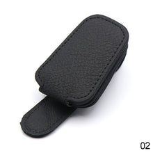 Load image into Gallery viewer, PU Leather Car Glasses Holder Strong Sunglasses Clip Hanging Protective Sun Visor Space Saving