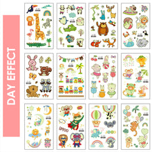 Load image into Gallery viewer, Cartoon Children Tattoo Stickers Waterproof Glow-in-the-dark Tattoo Stickers Cute Cartoon Animal Tattoo Stickers for Kids