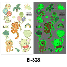 Load image into Gallery viewer, Cartoon Children Tattoo Stickers Waterproof Glow-in-the-dark Tattoo Stickers Cute Cartoon Animal Tattoo Stickers for Kids