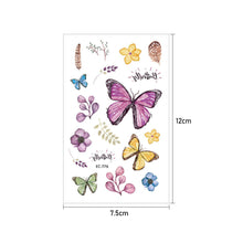 Load image into Gallery viewer, Children Waterproof Tattoo Stickers Cartoon 3D Colorful Butterfly Tattoo Stickers Body Art Tattoo Stickers for Kids