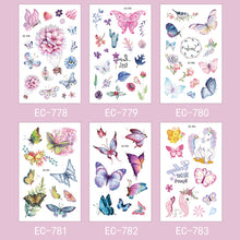 Load image into Gallery viewer, Children Waterproof Tattoo Stickers Cartoon 3D Colorful Butterfly Tattoo Stickers Body Art Tattoo Stickers for Kids