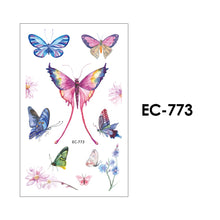 Load image into Gallery viewer, Children Waterproof Tattoo Stickers Cartoon 3D Colorful Butterfly Tattoo Stickers Body Art Tattoo Stickers for Kids