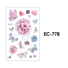 Load image into Gallery viewer, Children Waterproof Tattoo Stickers Cartoon 3D Colorful Butterfly Tattoo Stickers Body Art Tattoo Stickers for Kids