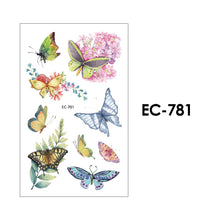 Load image into Gallery viewer, Children Waterproof Tattoo Stickers Cartoon 3D Colorful Butterfly Tattoo Stickers Body Art Tattoo Stickers for Kids