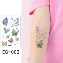Load image into Gallery viewer, Children Flash Powder Tattoo Stickers Waterproof Creative Colorful Butterfly Mermaid Tattoo Stickers for Kids