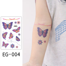 Load image into Gallery viewer, Children Flash Powder Tattoo Stickers Waterproof Creative Colorful Butterfly Mermaid Tattoo Stickers for Kids