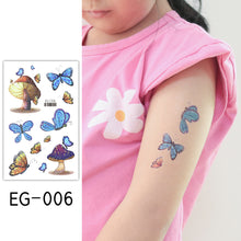 Load image into Gallery viewer, Children Flash Powder Tattoo Stickers Waterproof Creative Colorful Butterfly Mermaid Tattoo Stickers for Kids