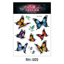 Load image into Gallery viewer, Waterproof 3D Butterfly Tattoo Stickers Small Fresh Tattoo Stickers Wrist Clavicle Cute Tattoo Stickers Body Art Tattoo For Women