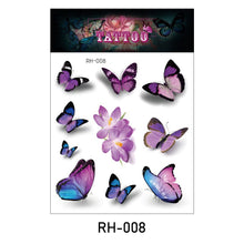 Load image into Gallery viewer, Waterproof 3D Butterfly Tattoo Stickers Small Fresh Tattoo Stickers Wrist Clavicle Cute Tattoo Stickers Body Art Tattoo For Women