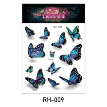 Load image into Gallery viewer, Waterproof 3D Butterfly Tattoo Stickers Small Fresh Tattoo Stickers Wrist Clavicle Cute Tattoo Stickers Body Art Tattoo For Women