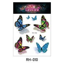 Load image into Gallery viewer, Waterproof 3D Butterfly Tattoo Stickers Small Fresh Tattoo Stickers Wrist Clavicle Cute Tattoo Stickers Body Art Tattoo For Women