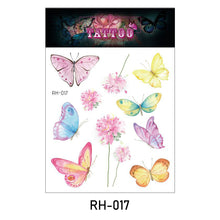 Load image into Gallery viewer, Waterproof 3D Butterfly Tattoo Stickers Small Fresh Tattoo Stickers Wrist Clavicle Cute Tattoo Stickers Body Art Tattoo For Women