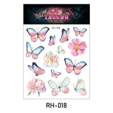 Load image into Gallery viewer, Waterproof 3D Butterfly Tattoo Stickers Small Fresh Tattoo Stickers Wrist Clavicle Cute Tattoo Stickers Body Art Tattoo For Women
