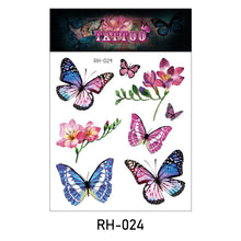 Load image into Gallery viewer, Waterproof 3D Butterfly Tattoo Stickers Small Fresh Tattoo Stickers Wrist Clavicle Cute Tattoo Stickers Body Art Tattoo For Women