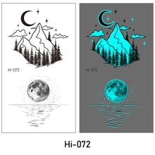 Load image into Gallery viewer, Luminous Tattoo Stickers Waterproof Small Fresh Cartoon Space Animal Tattoo Stickers Body Art Tattoo for Men Women