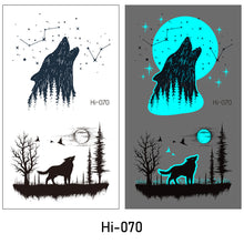 Load image into Gallery viewer, Luminous Tattoo Stickers Waterproof Small Fresh Cartoon Space Animal Tattoo Stickers Body Art Tattoo for Men Women