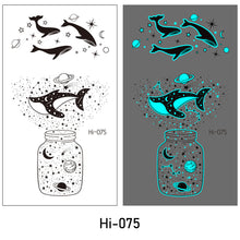 Load image into Gallery viewer, Luminous Tattoo Stickers Waterproof Small Fresh Cartoon Space Animal Tattoo Stickers Body Art Tattoo for Men Women