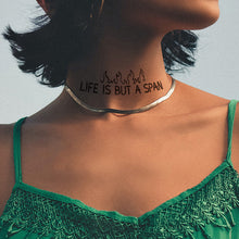 Load image into Gallery viewer, Waterproof Tattoo Stickers Cartoon Letters Tattoo Stickers Temporary Neck Waist Shoulder Body Art Tattoo Stickers