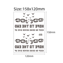 Load image into Gallery viewer, Waterproof Tattoo Stickers Cartoon Letters Tattoo Stickers Temporary Neck Waist Shoulder Body Art Tattoo Stickers