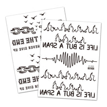 Load image into Gallery viewer, Waterproof Tattoo Stickers Cartoon Letters Tattoo Stickers Temporary Neck Waist Shoulder Body Art Tattoo Stickers