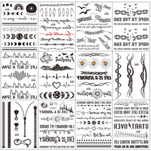 Load image into Gallery viewer, Waterproof Tattoo Stickers Cartoon Letters Tattoo Stickers Temporary Neck Waist Shoulder Body Art Tattoo Stickers