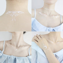 Load image into Gallery viewer, Waterproof White Tattoo Stickers Small Fresh Flower Tattoo Stickers Collarbone Arm Leg Chest Body Art Tattoo for Women