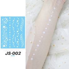 Load image into Gallery viewer, Waterproof White Tattoo Stickers Small Fresh Flower Tattoo Stickers Collarbone Arm Leg Chest Body Art Tattoo for Women