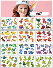 Load image into Gallery viewer, Cartoon Tattoo Stickers Children Funny Temporary Tattoo Stickers Cute Animal Tattoo Stickers Face Body Art Tattoo