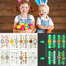 Load image into Gallery viewer, Children Luminous Tattoo Stickers Cute Cartoon Dinosaur Mermaid Unicorn Fluorescent Green Tattoo Stickers Face Body Art Tattoo