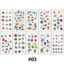 Load image into Gallery viewer, Children Waterproof Tattoo Stickers Girl Boy Cartoon Dinosaur Car Ocean Watch Tattoo Stickers Face Body Art Tattoo