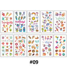 Load image into Gallery viewer, Children Waterproof Tattoo Stickers Girl Boy Cartoon Dinosaur Car Ocean Watch Tattoo Stickers Face Body Art Tattoo