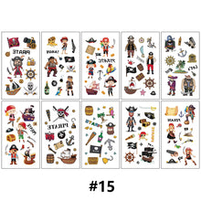 Load image into Gallery viewer, Children Waterproof Tattoo Stickers Girl Boy Cartoon Dinosaur Car Ocean Watch Tattoo Stickers Face Body Art Tattoo