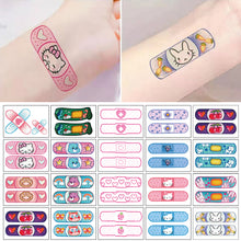 Load image into Gallery viewer, Children Small Fresh Band-aid Tattoo Stickers Cartoon Cute Girl Face Arm Body Art Tattoo Stickers for Kids.