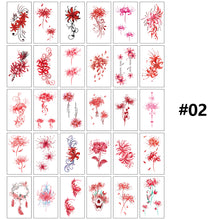 Load image into Gallery viewer, Small Fresh Tattoo Stickers Flowers Butterfly English Letters Face Arm Leg Chest Body Art Tattoo Stickers For Women Men