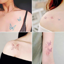 Load image into Gallery viewer, Colorful Butterfly Tattoo Stickers Temporary Arm Leg Chest Body Art Tattoo Long Lasting Butterfly Tattoo Stickers for Women