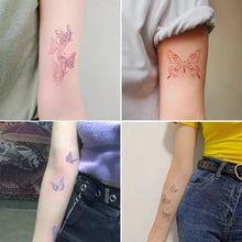 Load image into Gallery viewer, Colorful Butterfly Tattoo Stickers Temporary Arm Leg Chest Body Art Tattoo Long Lasting Butterfly Tattoo Stickers for Women