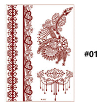 Load image into Gallery viewer, Vermillion Lace Tattoo Stickers Waterproof Long Lasting Tattoo Stickers Arm Leg Chest Body Art Tattoo For Women