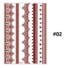 Load image into Gallery viewer, Vermillion Lace Tattoo Stickers Waterproof Long Lasting Tattoo Stickers Arm Leg Chest Body Art Tattoo For Women