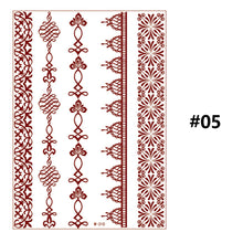 Load image into Gallery viewer, Vermillion Lace Tattoo Stickers Waterproof Long Lasting Tattoo Stickers Arm Leg Chest Body Art Tattoo For Women