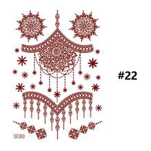 Load image into Gallery viewer, Vermillion Lace Tattoo Stickers Waterproof Long Lasting Tattoo Stickers Arm Leg Chest Body Art Tattoo For Women
