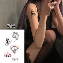 Load image into Gallery viewer, Small Fresh Cartoon Tattoo Stickers Waterproof Long Lasting Tattoo Stickers Temporary Body Art Tattoo Stickers For Women
