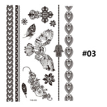 Load image into Gallery viewer, Black Lace Tattoo Stickers Waterproof Long Lasting Tattoo Stickers Temporary Body Art Tattoo Stickers For Women
