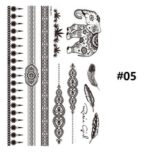 Load image into Gallery viewer, Black Lace Tattoo Stickers Waterproof Long Lasting Tattoo Stickers Temporary Body Art Tattoo Stickers For Women