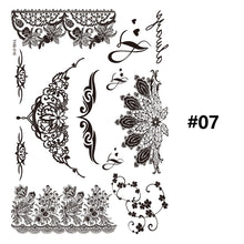 Load image into Gallery viewer, Black Lace Tattoo Stickers Waterproof Long Lasting Tattoo Stickers Temporary Body Art Tattoo Stickers For Women