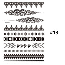 Load image into Gallery viewer, Black Lace Tattoo Stickers Waterproof Long Lasting Tattoo Stickers Temporary Body Art Tattoo Stickers For Women