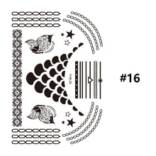 Load image into Gallery viewer, Black Lace Tattoo Stickers Waterproof Long Lasting Tattoo Stickers Temporary Body Art Tattoo Stickers For Women
