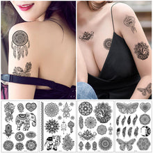 Load image into Gallery viewer, Lace Tattoo Stickers Black Bow Tattoo Stickers Waterproof Long Lasting Tattoo Stickers Body Art Tattoo Stickers For Women